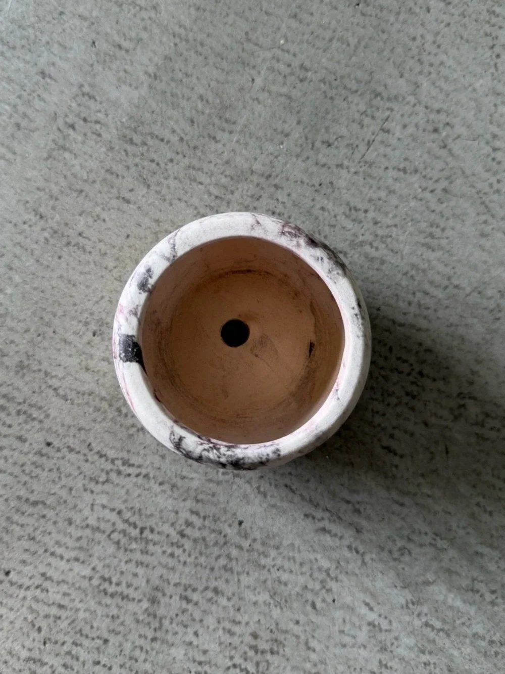 Mini Marble Planter / Ceramic Pot / Neutral Decor